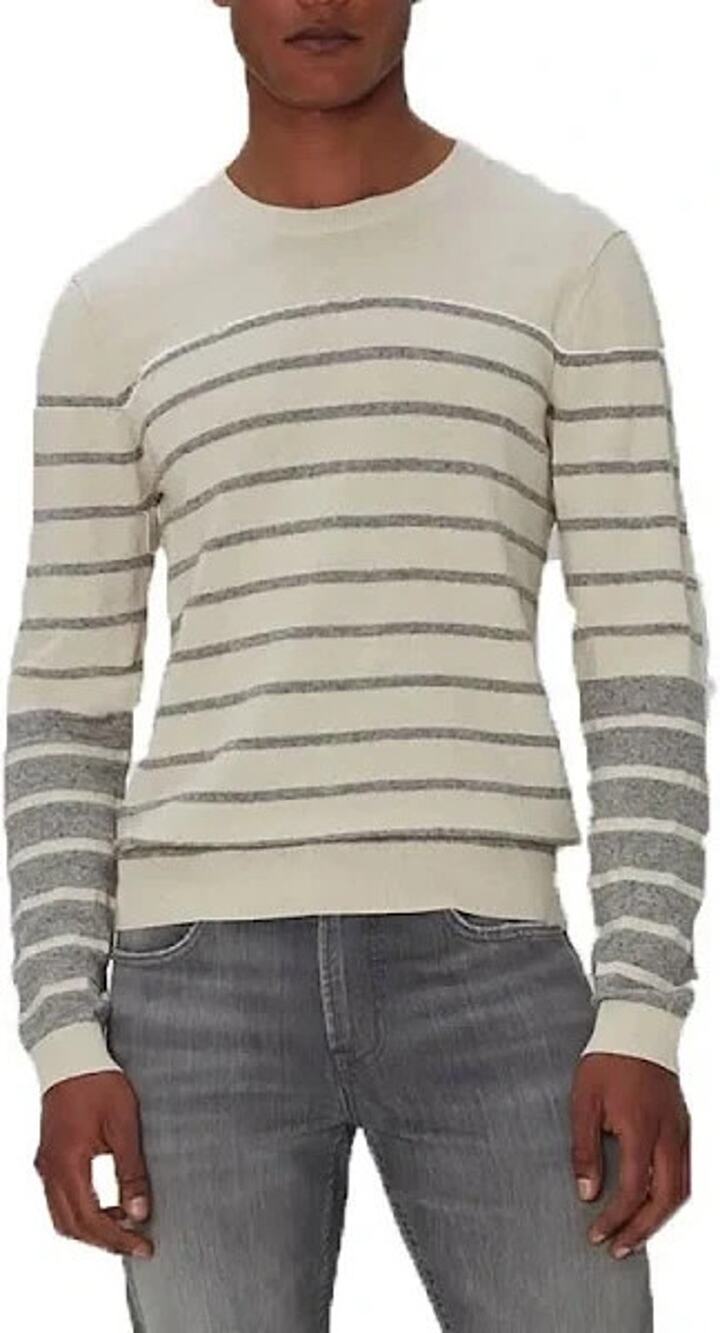 7 For All Mankind Normandy Store Crewneck Sweater Men's XL Oatmeal Storm
